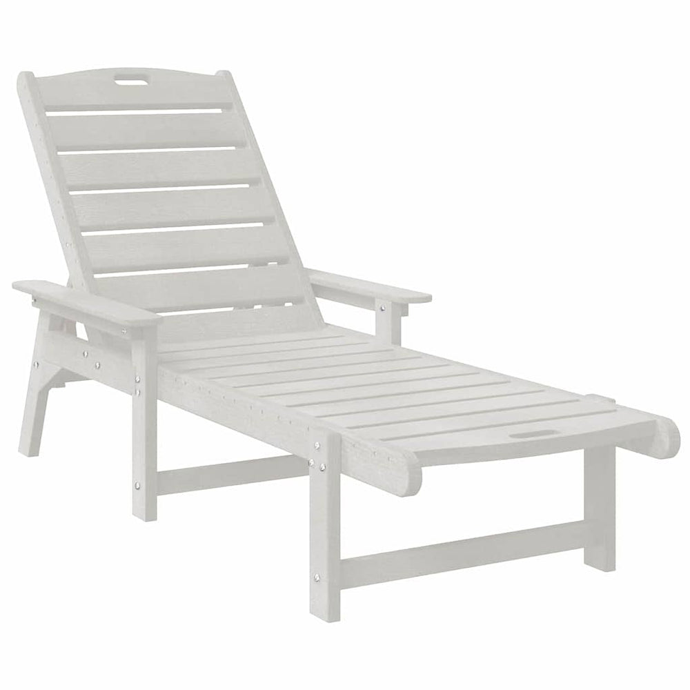 Weiße HDPE Sonnenliege für Garten & Terrasse
