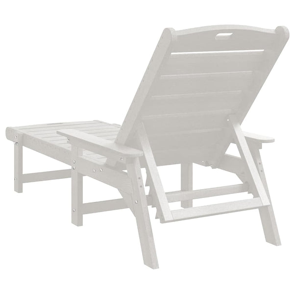 Weiße HDPE Sonnenliege für Garten & Terrasse