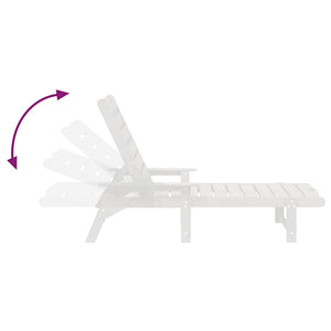 Weiße HDPE Sonnenliege für Garten & Terrasse