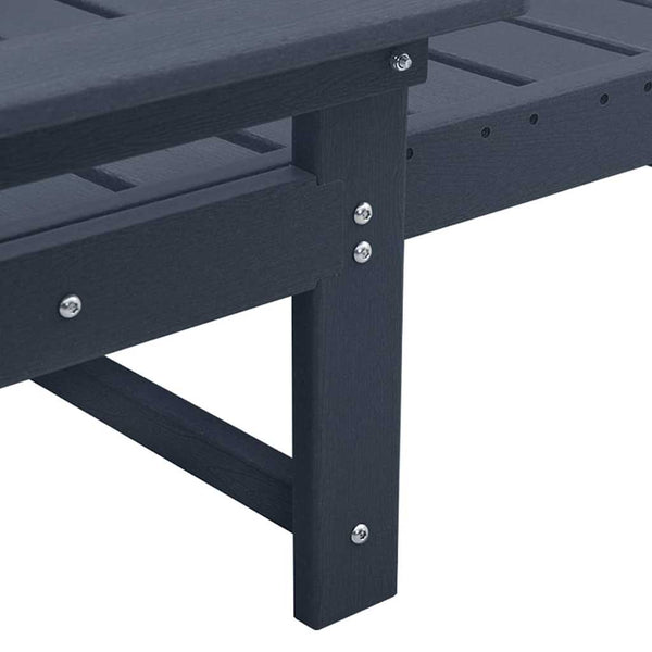 Marineblaue HDPE Sonnenliege