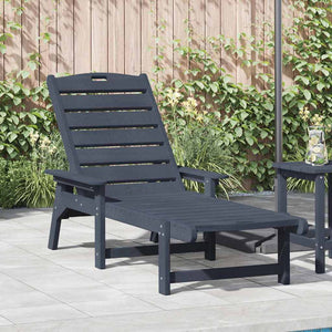 Marineblaue HDPE Sonnenliege