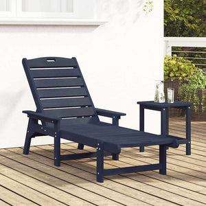 Marineblaue HDPE Sonnenliege