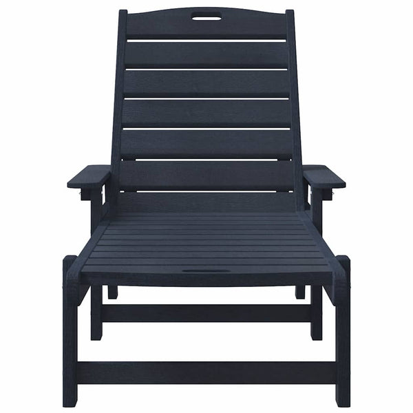 Marineblaue HDPE Sonnenliege