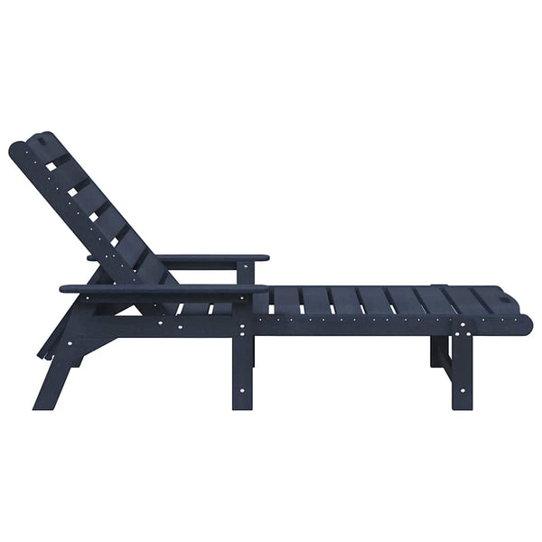 Marineblaue HDPE Sonnenliege