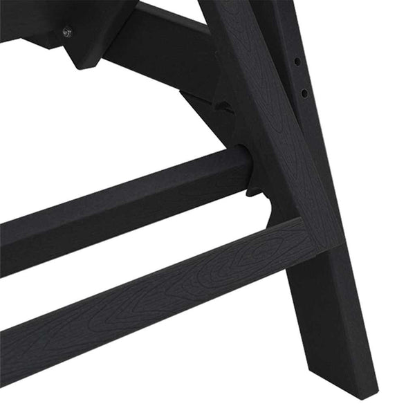 Schwarze Sonnenliege aus HDPE