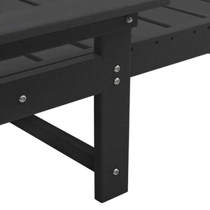 Schwarze Sonnenliege aus HDPE