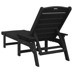 Schwarze Sonnenliege aus HDPE