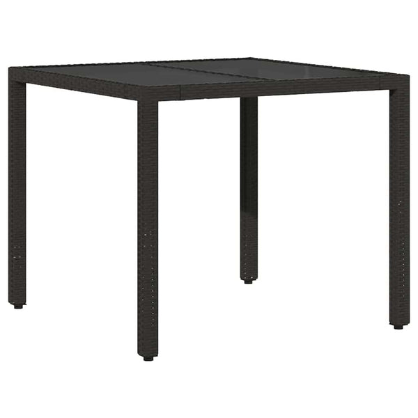 Garten Essgruppe 3-teilig Poly-Rattan Schwarz