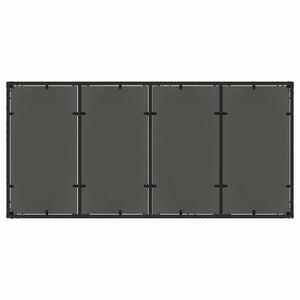 Garten Essgruppe 9-teilig Schwarz Rattan