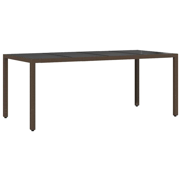 9-teilige Garten Essgruppe Braun Poly-Rattan