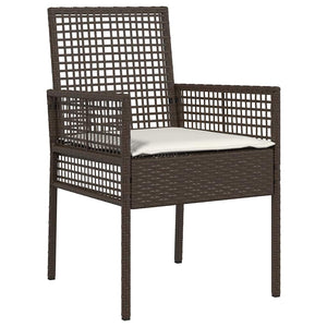 9-teilige Garten Essgruppe Braun Poly-Rattan