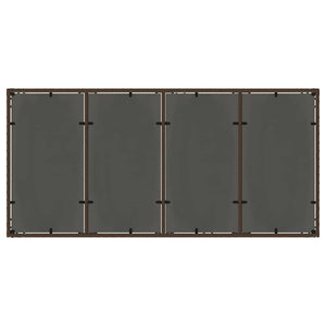 9-teilige Garten Essgruppe Braun Poly-Rattan