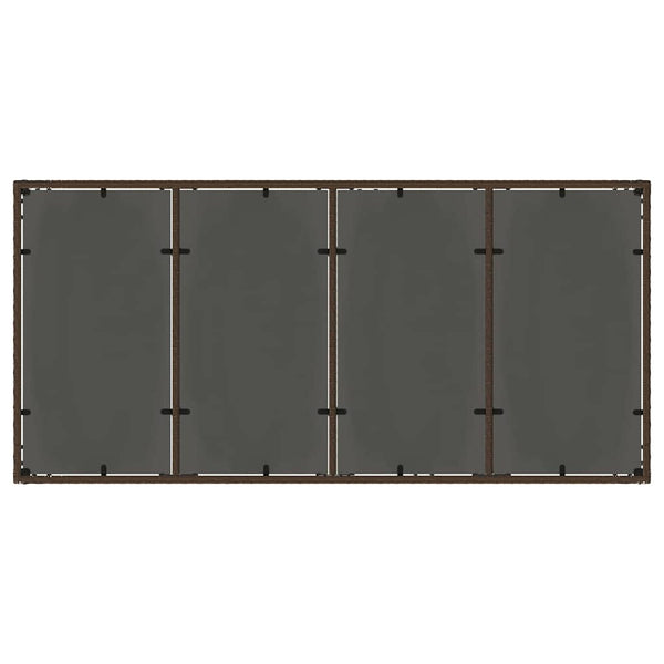9-teilige Garten Essgruppe Braun Poly-Rattan