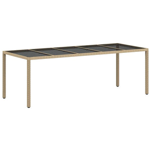 11-teilige Garten Essgruppe Beige Poly-Rattan