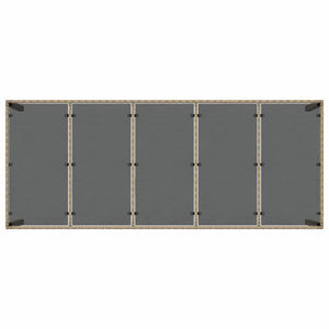 11-teilige Garten Essgruppe Beige Poly-Rattan