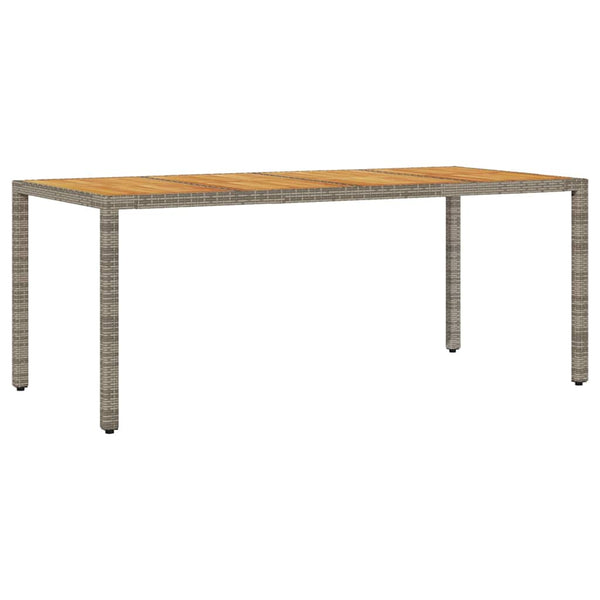 Garten Essgruppe 9-teilig Grau Poly-Rattan
