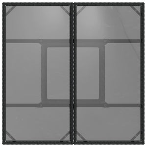 Garten Essgruppe 5-teilig Schwarz Rattan