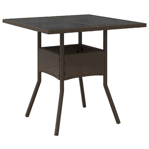 Garten Essgruppe 5-teilig Braun Rattan