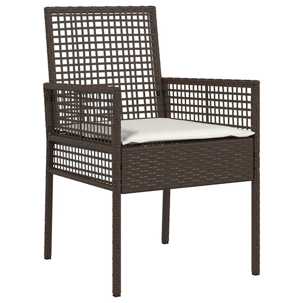 Garten Essgruppe 5-teilig Braun Rattan