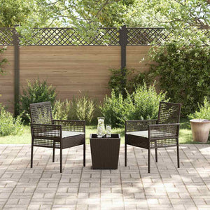 Garten Bistro Set 3-teilig Braun Rattan