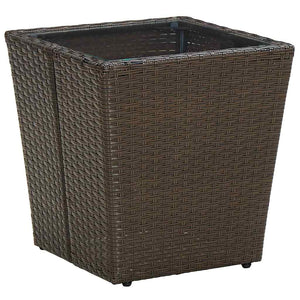 Garten Bistro Set 3-teilig Braun Rattan