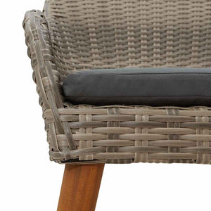 Poly-Rattan Gartenstühle 2er Set Schwarz