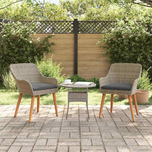 Poly-Rattan Gartenstühle 2er Set Schwarz