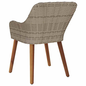 Poly-Rattan Gartenstühle 2er Set Schwarz