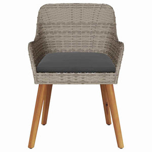 Poly-Rattan Gartenstühle 2er Set Schwarz