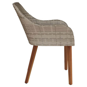 Poly-Rattan Gartenstühle 2er Set Schwarz