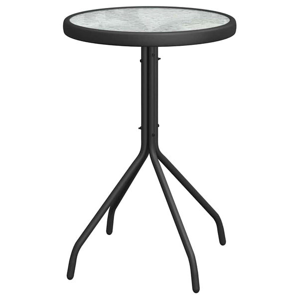 Garten Bistro Set 3-teilig Schwarz Stahl
