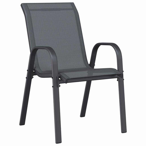 Garten Bistro Set 3-teilig Grau Stahl