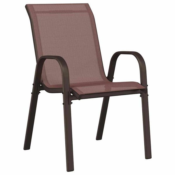 3-teiliges Garten-Bistro-Set Braun Stahl
