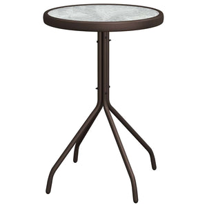 3-teiliges Garten-Bistro-Set Braun Stahl