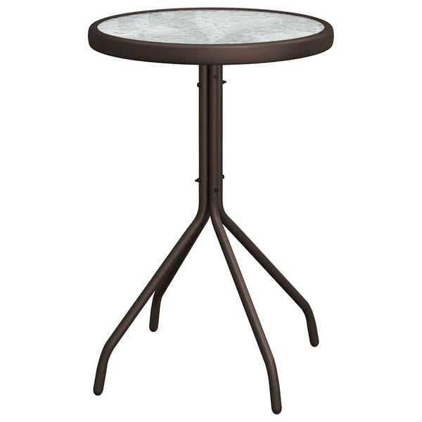 3-teiliges Garten-Bistro-Set Braun Stahl