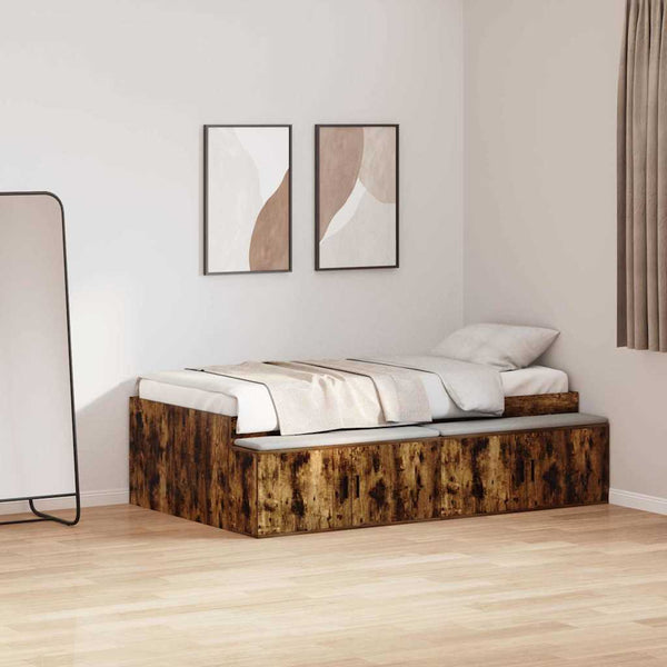 Bettrahmen 100x200 cm Geräucherte Eiche
