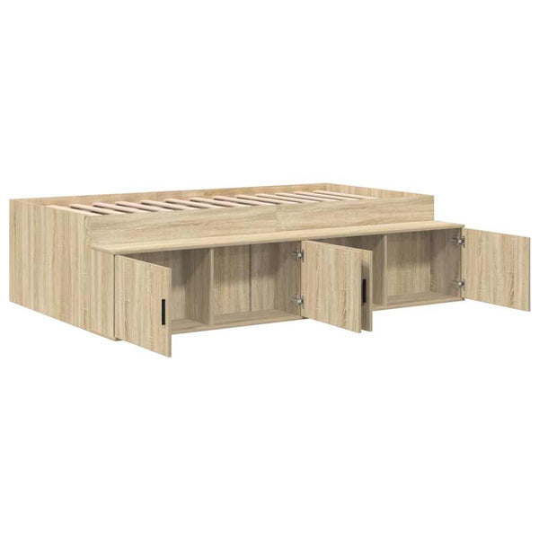 Bettrahmen Sonoma Eiche 90x200 cm mit Stauraum
