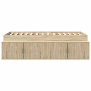 Bettrahmen Sonoma Eiche 90x200 cm mit Stauraum
