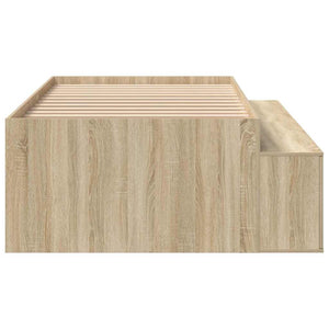 Bettrahmen Sonoma Eiche 90x200 cm mit Stauraum