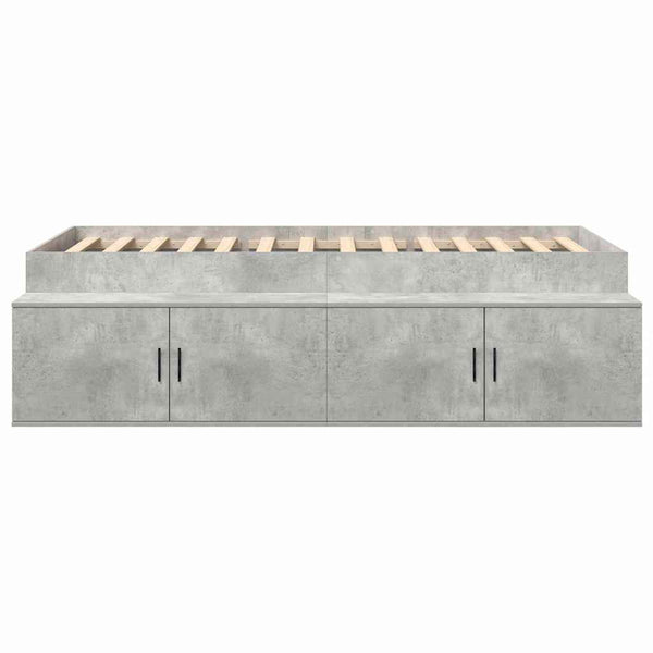 Bettrahmen mit Schubladen 90x200 Beton Grau