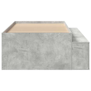 Bettrahmen mit Schubladen 90x200 Beton Grau