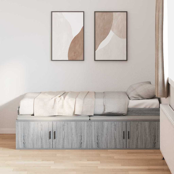 Bettrahmen mit Stauraum 90x200 cm Sonoma Grau