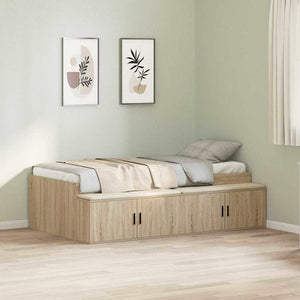Bettrahmen Sonoma-Eiche 80x200 cm mit Stauraum