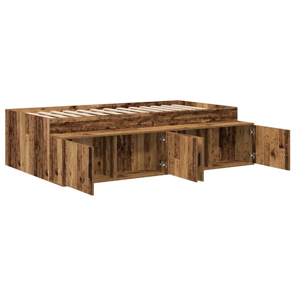 Bettrahmen Altholz mit Schubladen 80x200 cm