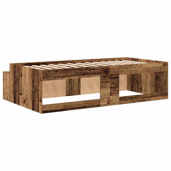 Bettrahmen Altholz mit Schubladen 80x200 cm
