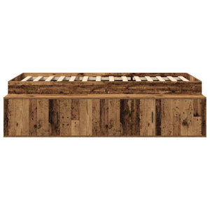Bettrahmen Altholz mit Schubladen 80x200 cm