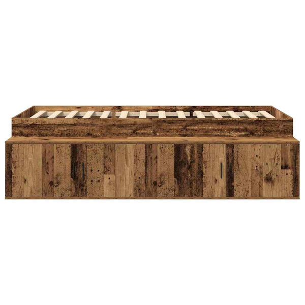 Bettrahmen Altholz mit Schubladen 80x200 cm