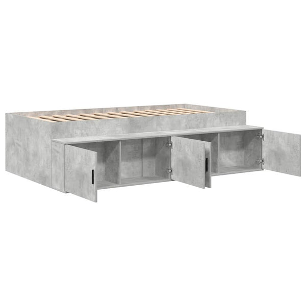 Bettrahmen mit Schubladen 90x190 Beton Grau