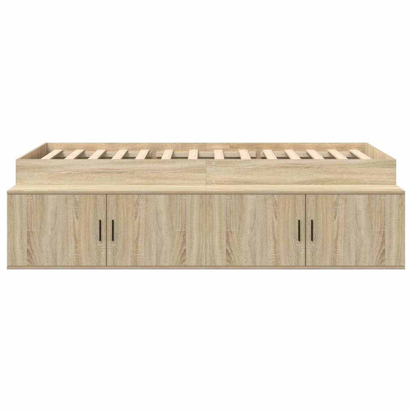 Bettrahmen Sonoma-Eiche 70x190 cm mit Stauraum