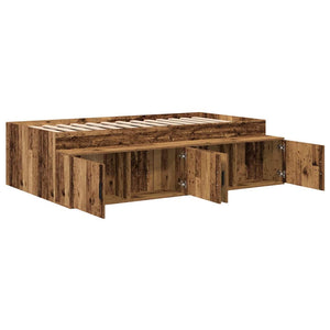 Bettrahmen Altholz mit Schubladen 70x190 cm